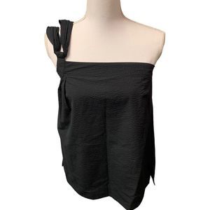 CUYANA twist tie tube top black casual shirt women’s XS night out party evening